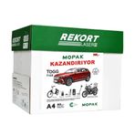 Mopak Rekort A4 Fotokopi Kağıdı, 80 g/m², 210x297 mm, 500 Yaprak, TOGG Çekiliş Kodlu (5)