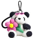 MOPQMKT Panda Anahtar Askısı Panda Sevimli Yumuşak Pelüş Anahtarlık Tatlı Doldurulmuş Panda Anahtarlık Araba Askısı Sırt Çantası El Çantası Süslemeleri, Siyah, Ölçü Birimi