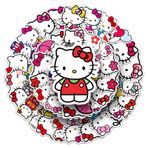 MOQIAN Çocuklar için 50 adet Hello Kitty Çıkartması, Sevimli Anime Karikatür Hellokitty Su Geçirmez Vinil Çıkartma, Genç Kız Dizüstü Bilgisayar, Su Şişesi, Kaykay, Gitar, Seyahat Çantası, Telefon, Bisiklet