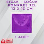 Mor 13X13 Cm 1 Adet Soğuk Kompres Jel Buz Aküsü Soğuk Zincir Buz Jeli Buz Torbası Strafor Kutu İçi Jel