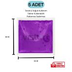 Mor 13X13 Cm 5 Adet Soğuk Kompres Jel Buz Aküsü Soğuk Zincir Buz Jeli Buz Torbası Strafor Kutu İçi Jel