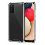 Mor Aksesuar Samsung Galaxy A02S Antishock Darbe Emici Şeffaf Silikon Kılıf