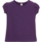 Mor Basic Kız Bebek Çıtçıtlı Sıfır Yaka Karpuz Kol Tişört - 6 - 9 Ay