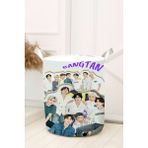 Mor Bts Bangtan Bebek ve Çocuk Odası Oyuncak Sepeti - Renkli