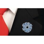 Mor Çiçekli Mineli Pin Bros Metal Yaka Rozeti