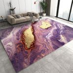 Mor Degrade Mürekkep Alan Kilim kaymaz Moda Halı Yıkanabilir Oturma Odası Yatak Ofis Veranda için 140x200 cm
