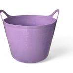 Mor, Esnek Plastik Kova – 42 Litre, Kurban Kovası, Esneyebilen Oyuncak ve Çamaşır Sepeti - 48x42x36