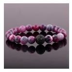 Mor Jade Doğal Taşlı Bayan Bileklik