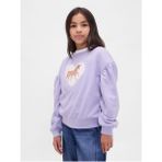 Mor Kadın / Kız Gap Kız Çocuk Relaxed Flippy-Sequin Grafikli Sweatshirt Model Kodu: ( 797763003MOR) - 8 - 9 Yaş