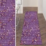 Mor Kaymaz Halı Yollukları Koridorlar ve Oturma Odası için Modern Mutfak ve Giriş Koridoru Yolluk Paspasları Çeşitli Genişliklerde (40 cm/50 cm/60 cm/70 cm/80 cm/90 cm/100 cm)