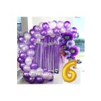 Mor Lila Balon Zincir Set, 6