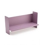 Mor Metal Duvar Rafı - Masa Üstü Kitaplık Ve Çok Amaçlı Ofis Düzenleyici 21X50 Cm