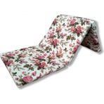 Mor Minder Katlanır Yer Yatağı Ve Tek Kişilik Sünger Katlanır Minder Yatak 70 x 180 cm 6 cm Ingiliz Gülü - 70 x 180 cm