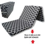 Mor Minder Katlanır Yer Yatağı ve Tek Kişilik Sünger Katlanır Minder Yatak 70X180 Cm 6 cm Karacatı Model - 70 x 180 cm