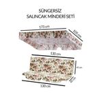 Mor Minder Salıncak Kumaş Seti Tenteli Kumaş Seti 2 Kişilik Fermuarlı SÜNGERSİZ 130X45