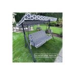 Mor Minder Salıncak Minder Seti Tenteli 2 Kişilik SÜNGERLİ Siyah - Beyaz 130X45