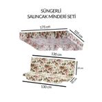 Mor Minder Salıncak Minder Seti Tenteli Ingiliz Gülü Salıncak Minder Seti 2 Kişilik Süngerli Işbir Gri Sünger