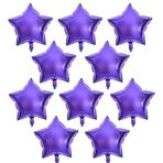 Mor Mini Shape Yıldız Folyo Balon 6 Adet