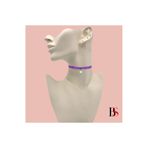 Mor Renk Kadife Kadın Akrilik Inci Choker Kolye BS3612