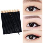 Mor Salkım Home İnce Uçlu Eyeliner Fırçası 10 ADET 9,20 CM Uzunlukta Silikon Kıllarla Profesyonel Kullanım