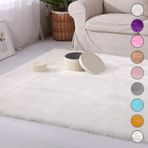 Mor Shag Başucu Halı Yolluk 100x200 cm Yumuşak İç Mekan Halı Mutfak ve Yatak Odası için Kauçuk Destekli