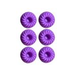 Mor, Silikon Mini Kek ve Muffin Kalıbı, 7x3 cm, BPA İçermez, Fırında Kullanılır, Makinede Yıkanabilir, 6 Adet