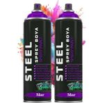 Mor Sprey Boya 200 ml 2 Adet Hızlı Kuruyan Profesyonel Ahşap Plastik Demir Metal Cam Porselen Duvar Renkli