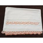 Mor Tırtıl El Işi Dantel Işlemeli Tek Kişilik Çarşaf Yastık Kılıfı Takımı Çeyizlik Hediyelik - Beyaz - 220 x 150