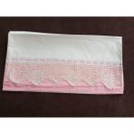 Mor Tırtıl El Işi Dantel Işlemeli Yastık Kılıfı Çeyizlik, Hediyelik - Beyaz - 63 x 46