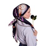 Mor Twill İpek Eşarp Lunera Koleksiyonu