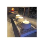 Mor Villa El Yapımı 3'lü Beton Tabaklı Beton Mumluk Set Beton Tealight Set Mumlar Dahildir