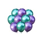 Mor-yeşil Krom Balon 40 Adet