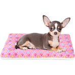 Mora Pets Sevimli Baskılı Ultra Yumuşak Evcil Hayvan (Köpek/Kedi) Yatağı | Ters Çevrilebilir Polar Sandık Yatak Matı | Makinede Yıkanabilir Evcil Hayvan Yatak Örtüsü (50 cm, Pembe)