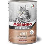 Morando MİGLİOR GATTE PROFESYONEL YETİŞKİN KEDİ MAMASI KONSERVE TAVŞANLI PÜRE 400 G