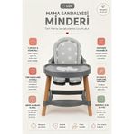 MorBebe Lüx Mama Sandalyesi Minder ( Tüm Mama Sandalyelerine Uyumludur ) Füme