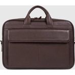 MORCA Hakiki Deri Unisex Evrak Çantası Laptop Bölmeli 16" & 17" Inç Kahve