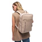 MORCA Organizer Premium Deri Sırt Laptop Çantası Unisex Crazy Bej S2090