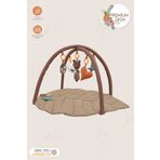 Mordesign Bebek Oyun Alanı, Ayı Bebek Aktivite Matı,yaprak Oyun Matı, Egzersiz Set, Baby Gym Serisi, Kapiçino