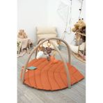 Mordesign Bebek Oyun Alanı,Ayı Bebek Aktivite Matı,Yaprak Oyun Matı, Bebek Egzersiz Set,Baby Gym Seri, Kiremit