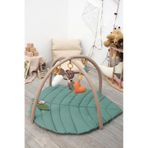 Mordesign Bebek Oyun Alanı,Ayı Bebek Aktivite Matı,Yaprak Oyun Matı, Bebek Egzersiz Set,Baby Gym Serisi, Yeşil