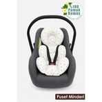 mordesign Bel Destekli Ortopedik Bebek Puset Minderi, Küçük Yıldız Seri, Gri