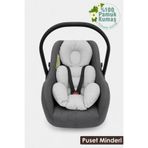 mordesign Bel Destekli Ortopedik Bebek Puset Minderi, Plain Serisi, Gri