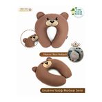 mordesign Çift Taraflı Emzirme Yastığı Bebek Destek Minderi Hamile Yastığı Pamuk Kumaş Morbear Serisi