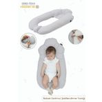 Mordesign Moresleep 2'Si 1 Arada Bebek Sarılma Ve Şekillendirme Yastığı, Düz Kafa Yastığı,Pamuklu,Uyku Yastığı