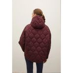 More Active Fender Kapüşonlu Fermuarlı Elyaf Dolgulu Puffer Mont - XL - Bordo