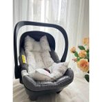 More And Mori Bebek %100 Pamuk Poplin Puset Minderi_ Tavşan Desenli - Beyaz