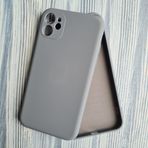 More Gsm iPhone 11 ile Uyumlu Kamera Korumalı Lansman içi Kadife Soft Esnek Yapıya Sahip Darbeye Dayanıklı Sıvı Silikon Kılıf (Gri)