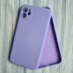 More Gsm iPhone 11 ile Uyumlu Kamera Korumalı Lansman içi Kadife Soft Esnek Yapıya Sahip Darbeye Dayanıklı Sıvı Silikon Kılıf (Lila)