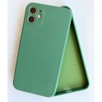 More Gsm iPhone 11 ile Uyumlu Köşeli Kalıp Lansman içi Kadife Soft Esnek Yapıya Sahip Darbeye Dayanıklı Sıvı Silikon Kılıf (Fıstık)