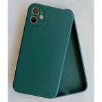 More Gsm iPhone 11 ile Uyumlu Köşeli Kalıp Lansman içi Kadife Soft Esnek Yapıya Sahip Darbeye Dayanıklı Sıvı Silikon Kılıf (Haki Yeşil)